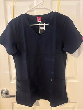 Exported Navy Elastic-Waist Medical Scrub Pants